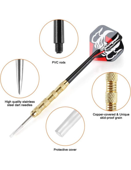 Juego de Dardos de Punta de Metal Accmor 18 Piezas Profesional