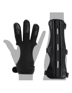 Kit de Guantes y Protector de Brazo Arquería MARRTEUM 2 Piezas