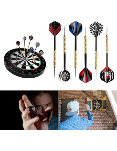 Juego de Dardos de Punta de Metal Accmor 18 Piezas Profesional