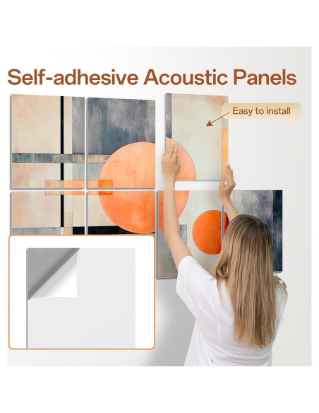 Panel Acústico Keemute 121.92x81.28cm Autoadhesivo Artístico