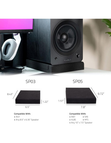 Almohadillas Aislantes Acústicas Fluance SP03 - 21.6x16.1 cm