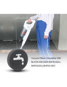 Filtros Cherimo para Aspiradora BLACK+DECKER 16V/20V (4-PACK) 2