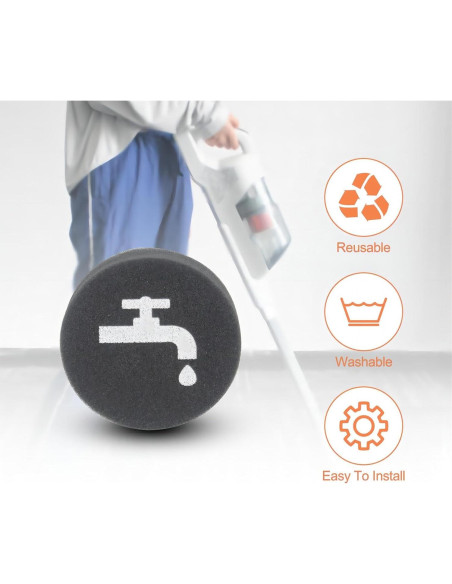 Filtros Cherimo para Aspiradora BLACK+DECKER 16V/20V (4-PACK)