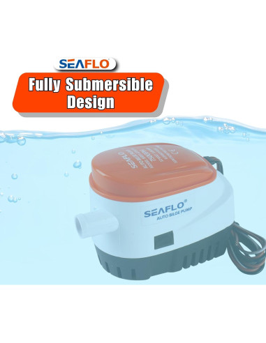 Bomba de Achique Automática SEAFLO 750 GPH 12V Compacta