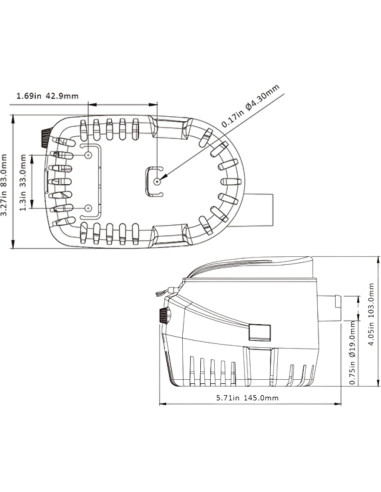 Bomba de Achique Automática SEAFLO 750 GPH 12V Compacta