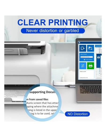 Cable de impresora USB 2.0 sweguard 4.57m trenzado nylon - Negro