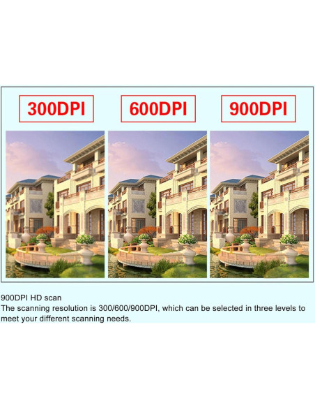 Escáner Portátil Gugxiom A4 900 DPI USB JPG PDF Negro