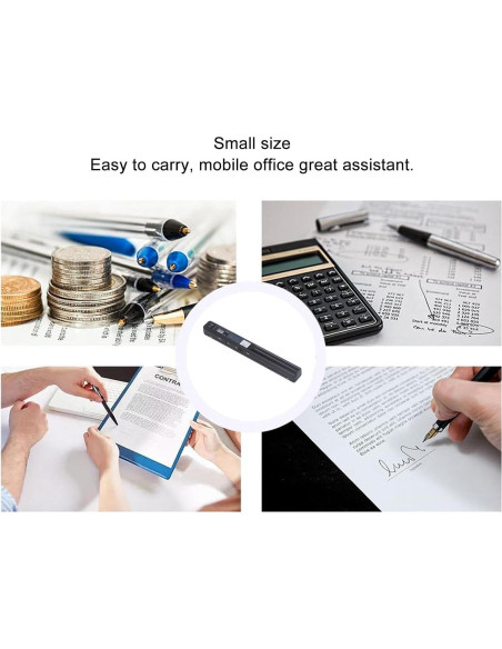 Escáner Portátil Gugxiom A4 900 DPI USB JPG PDF Negro