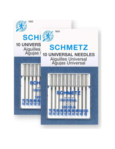 20 Agujas de Máquina de Coser Schmetz Universal - 2 Tarjetas