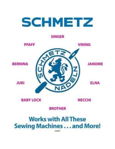 20 Agujas de Máquina de Coser Schmetz Universal - 2 Tarjetas