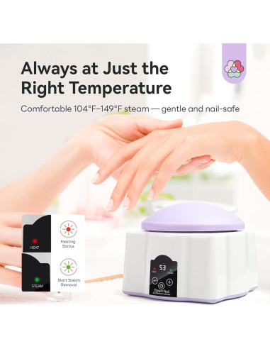 Removedor de Esmalte SAVILAND con Vapor y Tazón Eléctrico