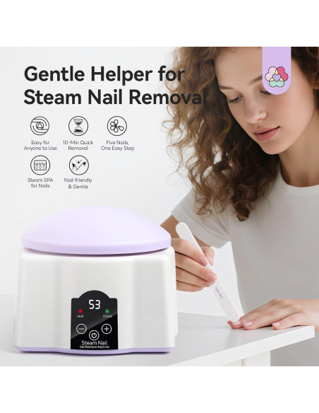 Removedor de Esmalte SAVILAND con Vapor y Tazón Eléctrico