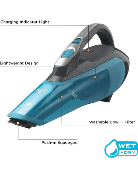 Aspiradora de mano BLACK+DECKER HLWVA325J21 húmeda/seca