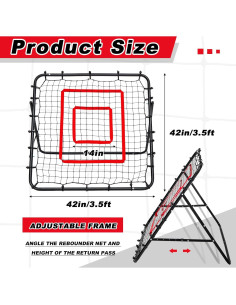 Reductor de Rebote de Fútbol Meooeck 106.68 cm Azul 2