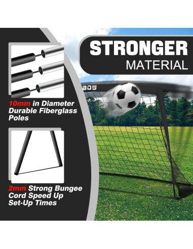 Portería de Fútbol RUNBOW 183x122 cm Plegable con Bolsa