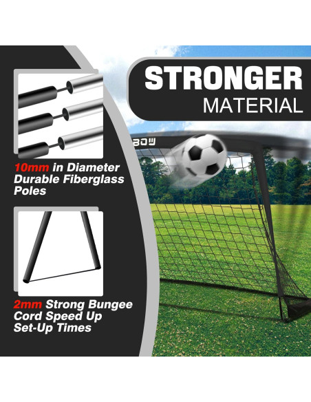 Portería de Fútbol RUNBOW 183x122 cm Plegable con Bolsa