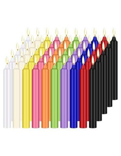 100 Velas Mini Taper Sin Aroma YOROXRG 10 cm Colores Asortidos