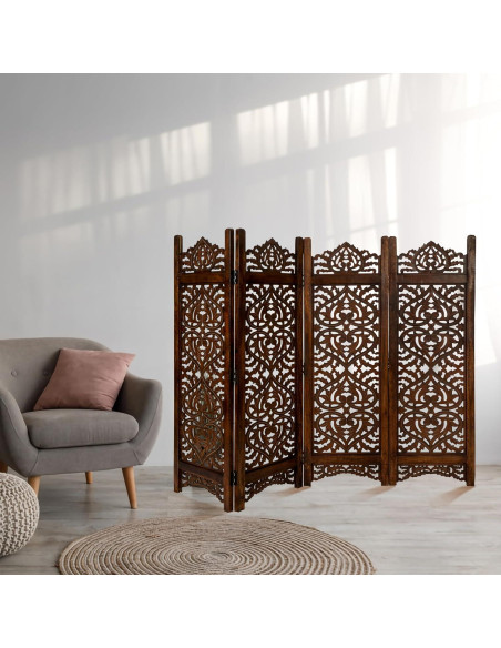 Divisor de habitación Light & Pro 4 paneles 162.56x121.92 cm