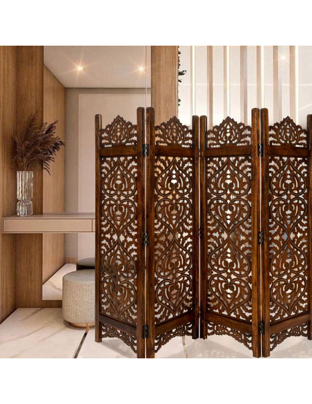 Divisor de habitación Light & Pro 4 paneles 162.56x121.92 cm