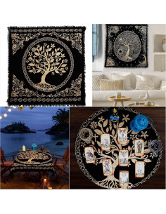 Tela de Altar Cuadrada 61x61cm Indian Consigners Árbol de la Vida 2