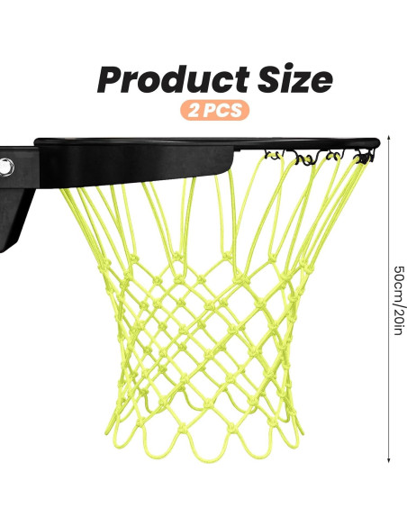 Red de Baloncesto Brillante en la Oscuridad Apausvcm 50cm