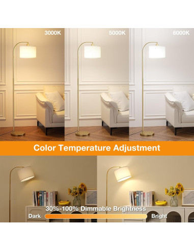 Lámpara de Pie Ambimall RPT-QZB40401 con Control Remoto 160cm