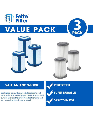 Filtros de Vacío Fette para Aspiradoras Black + Decker HCUA525