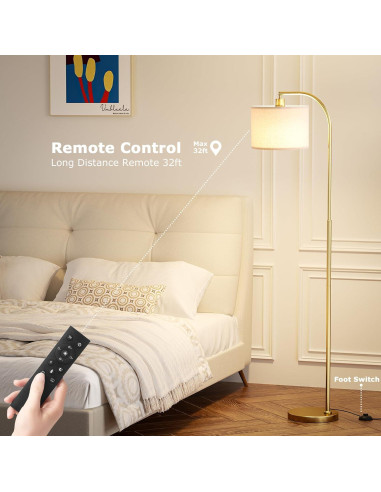 Lámpara de Pie Ambimall RPT-QZB40401 con Control Remoto 160cm
