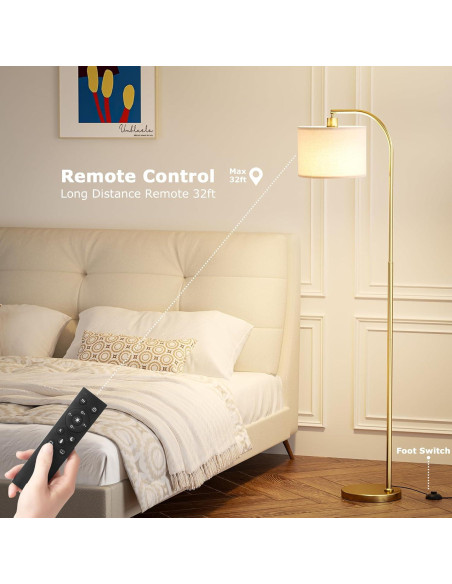 Lámpara de Pie Ambimall RPT-QZB40401 con Control Remoto 160cm