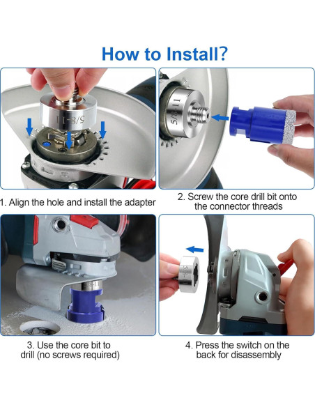 Adaptador de bloqueo SUNJOYCO para amoladora X-Lock 45mm