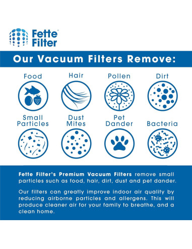 Filtros de Vacío Fette para Aspiradoras Black + Decker HCUA525