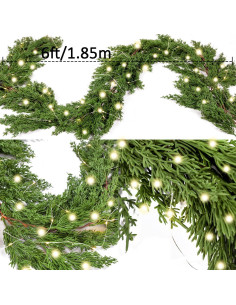 Guirnalda Navideña Artificial FIESTA ALEGRÍA 190cm con Luces LED 2