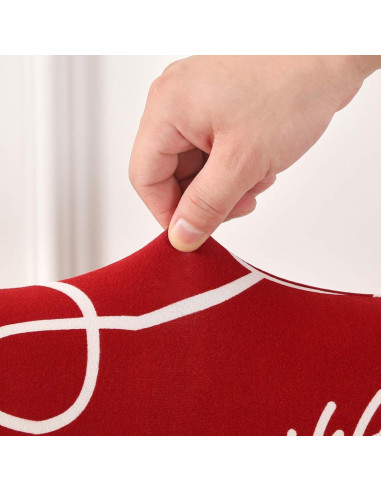 Funda de Silla de Comedor Ogrmar 4PCS Estirable Rojo Vino