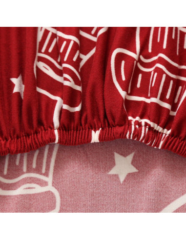 Funda de Silla de Comedor Ogrmar 4PCS Estirable Rojo Vino