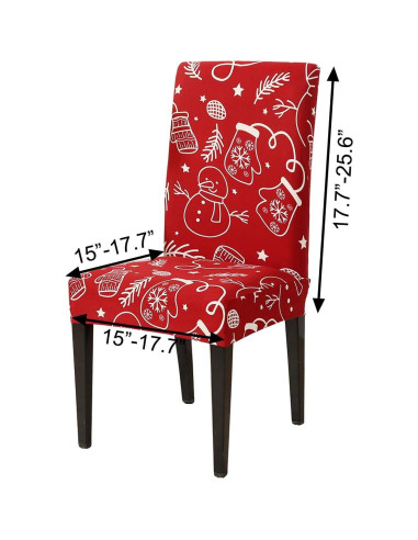 Funda de Silla de Comedor Ogrmar 4PCS Estirable Rojo Vino