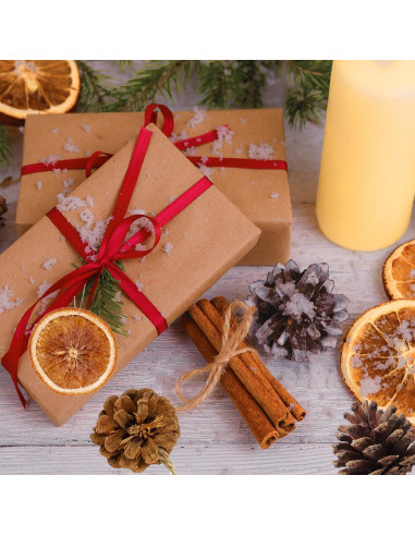 48 Piezas Adornos de Navidad Rústicos Benwanfee - Piñas, Naranjas y Canela