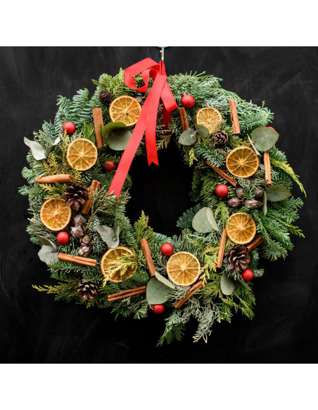 48 Piezas Adornos de Navidad Rústicos Benwanfee - Piñas, Naranjas y Canela