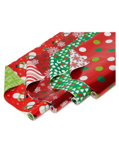 Papel de Regalo Navideño Reversible American Greetings 4 Rollos 9.29 m