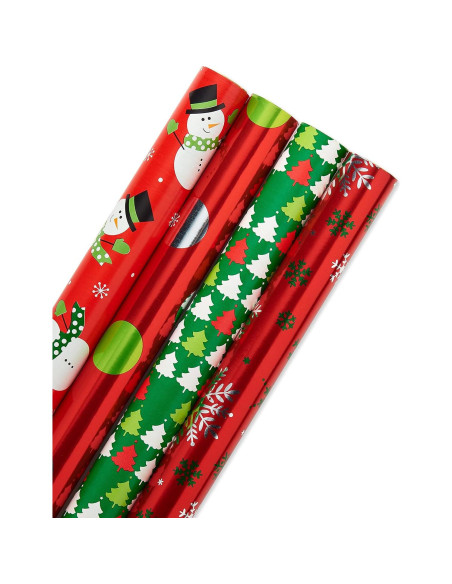 Papel de Regalo Navideño Reversible American Greetings 4 Rollos 9.29 m