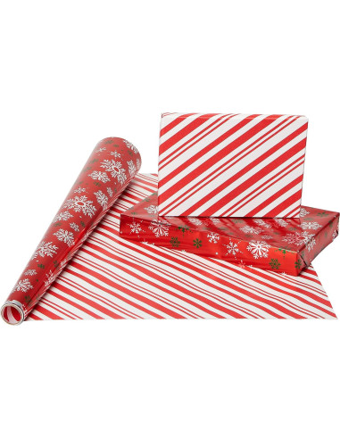 Papel de Regalo Navideño Reversible American Greetings 4 Rollos 9.29 m