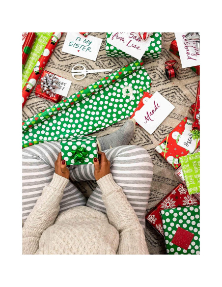 Papel de Regalo Navideño Reversible American Greetings 4 Rollos 9.29 m