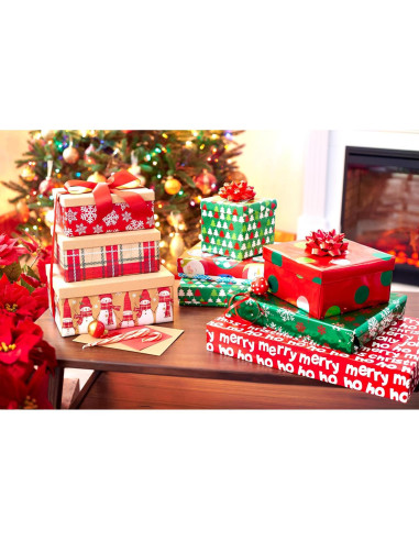 Papel de Regalo Navideño Reversible American Greetings 4 Rollos 9.29 m