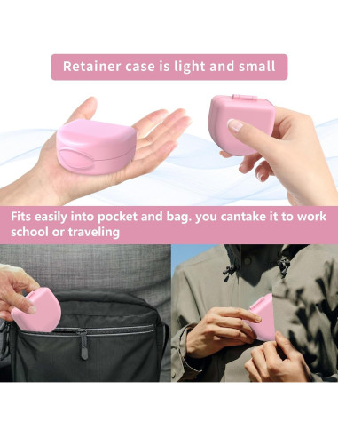 Estuche Ortodóntico ARGOMAX Rosa para Retenedores y Alineadores