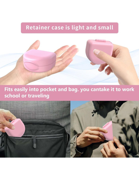 Estuche Ortodóntico ARGOMAX Rosa para Retenedores y Alineadores