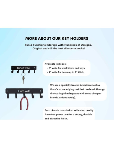 Soporte de Llaves de Pared The Metal Peddler Karate 15.24 cm