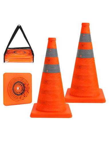 Conos de Seguridad Plegables Berverra 45.72 cm Naranjas (2 Pzs)