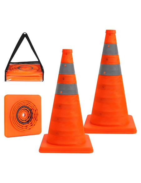 Conos de Seguridad Plegables Berverra 45.72 cm Naranjas (2 Pzs)