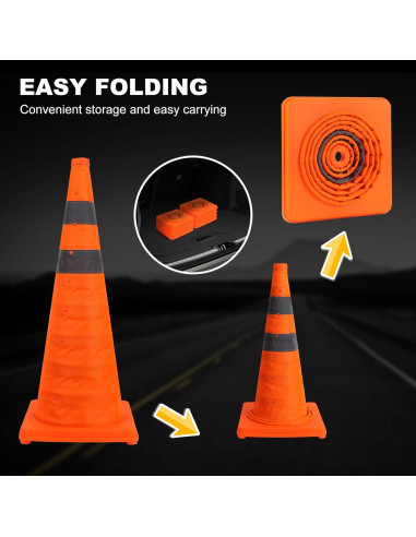 Conos de Seguridad Plegables Berverra 45.72 cm Naranjas (2 Pzs)