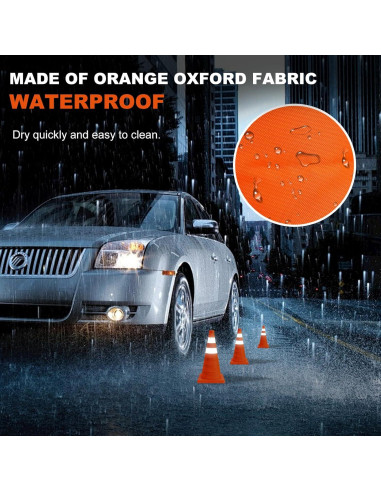 Conos de Seguridad Plegables Berverra 45.72 cm Naranjas (2 Pzs)