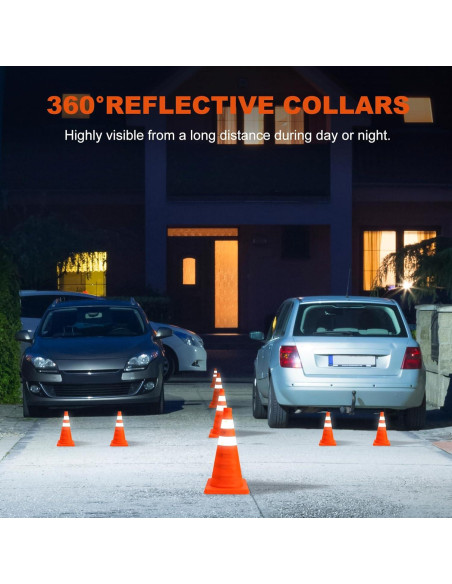 Conos de Seguridad Plegables Berverra 45.72 cm Naranjas (2 Pzs)